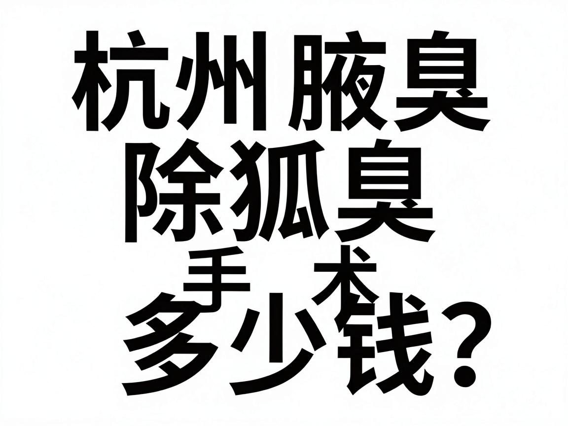 杭州除狐臭手术多少钱?这份杭州腋臭手术价格清单,帮你避开隐形消费 杭州除狐臭手术多少钱?这份杭州腋臭手术价格清单,帮你避开隐形消费