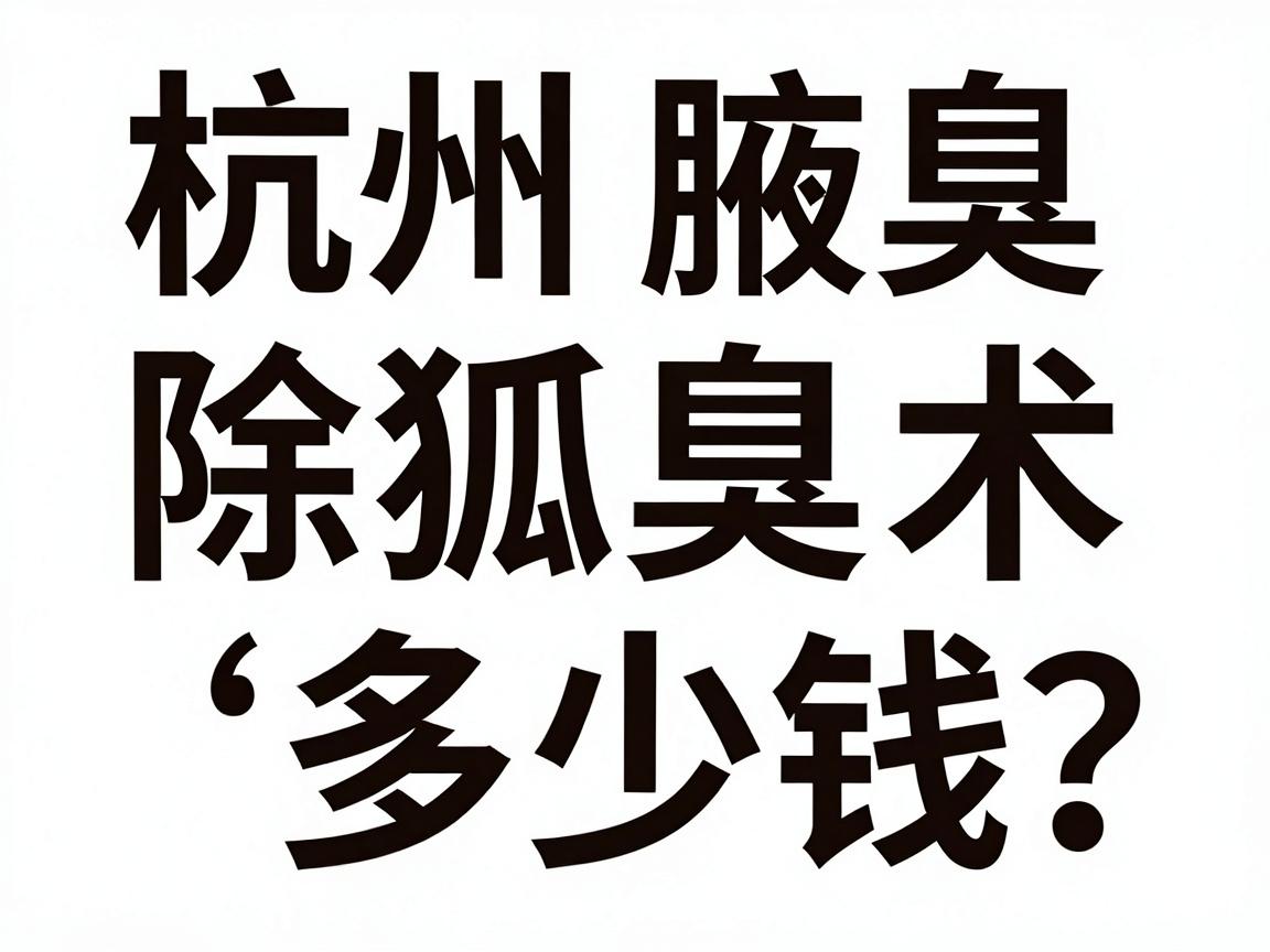 杭州除狐臭手术多少钱?这份杭州腋臭手术价格清单,帮你避开隐形消费 杭州除狐臭手术多少钱?这份杭州腋臭手术价格清单,帮你避开隐形消费