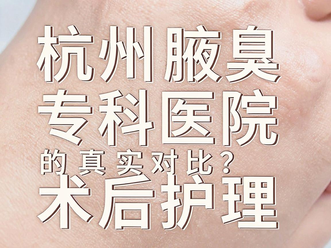 腋臭微创手术该选哪家?杭州腋臭专科医院的真实对比与术后护理指南 腋臭微创手术该选哪家?杭州腋臭专科医院的真实对比与术后护理指南