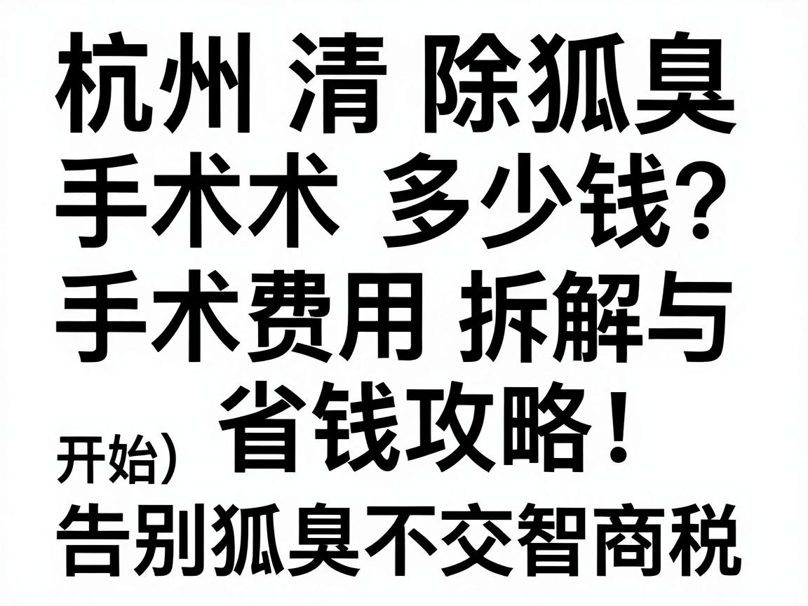 杭州清除狐臭手术多少钱?手术费用拆解与省钱攻略,告别狐臭不交智商税
开始) 杭州清除狐臭手术多少钱?手术费用拆解与省钱攻略,告别狐臭不交智商税
开始)