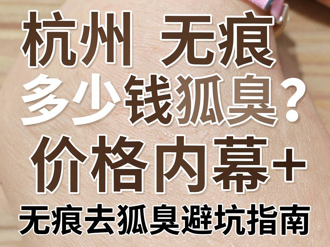 杭州无痕去狐臭多少钱？价格内幕+无痕去狐臭避坑指南