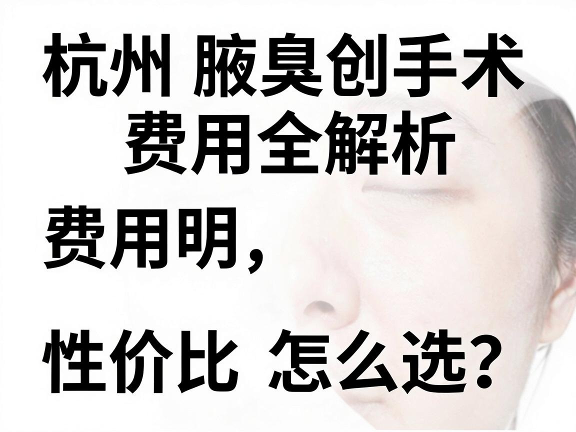 杭州腋臭微创手术费用全解析,费用明细与性价比怎么选? 杭州腋臭微创手术费用全解析,费用明细与性价比怎么选?